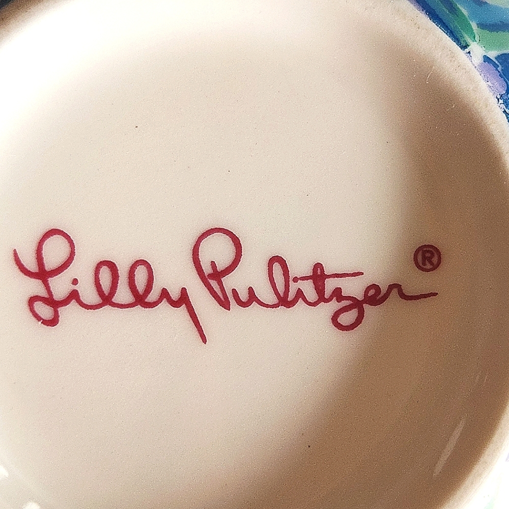 Pair of Lilly Pulitzer High Manetenance 12 Ounce Ceramic Coffee Mugs Tea… - Picture 9 of 13